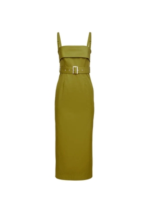 Toccin Theodora belted midi dress - Green