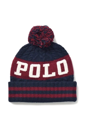 Polo Ralph Lauren cable-knit pom-pom beanie hat - Blue