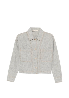 Sessùn Notteri cropped shirt jacket - White