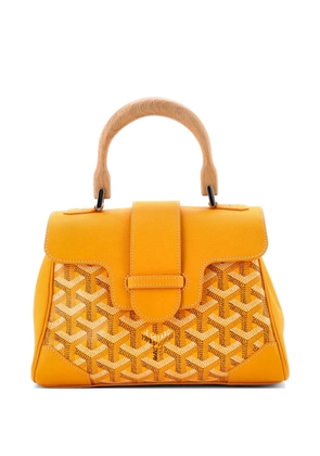 Goyard Pre-Owned Saigon Top Handle Bag Coated Canvas with Leather Mini shoulder bag - Orange
