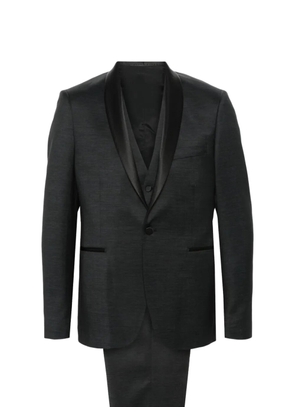 Tagliatore satin shawl lapels suit - Grey