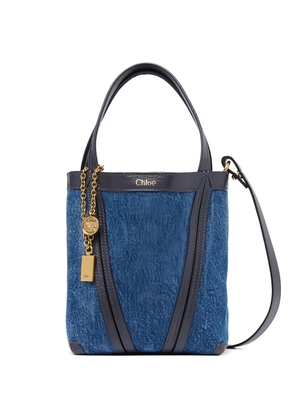 Chloé charm detail mini tote bag - Blue