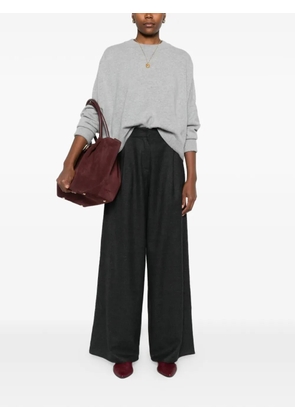 Dusan round-neck long-sleeve sweater - Grey