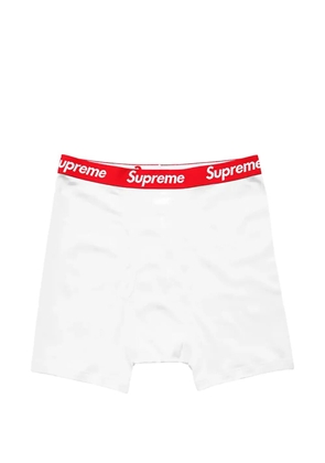 Supreme x Hanes logo-waistband boxers - White