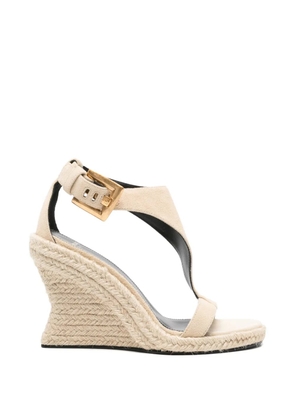 Balmain Anthem wedge espadrilles - Neutrals