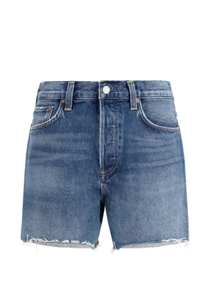 AGOLDE frayed denim shorts - Blue