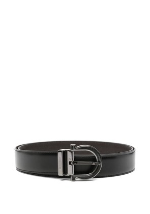 Ferragamo Gancio-buckle leather belt - Black