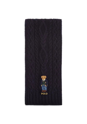 Polo Ralph Lauren Aran St. Andrew Polo Bear scarf - Blue