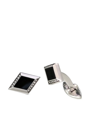 Lark & Berry Clarke diamond cufflinks - Silver