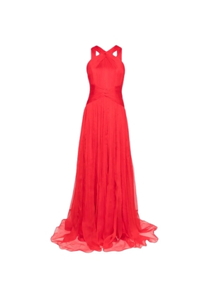 M.Marquise Mayla twisted halterneck maxi dress - Red