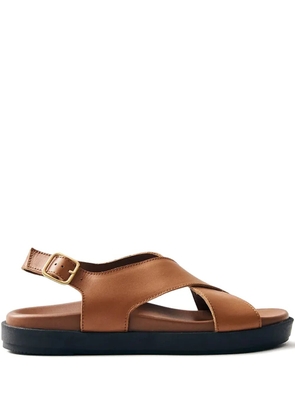 ALOHAS Nico cross-strap sandals - Brown