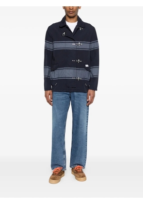 Fay striped toggle coat - Blue