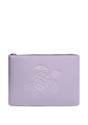 Vilebrequin turtle embossed clutch - Purple