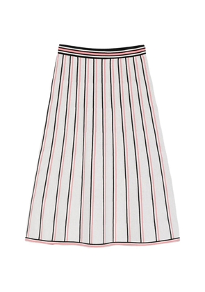 J.Lindeberg striped knit midi skirt - White