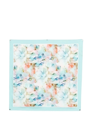 D'aniello floral-print scarf - Blue