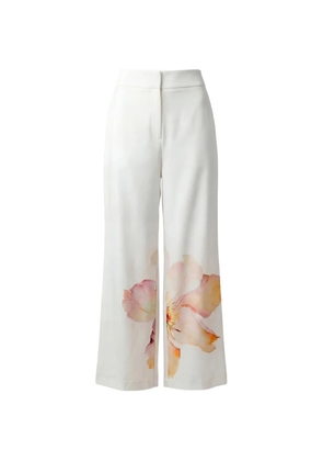 Toccin Gaiafloral flared trousers - White