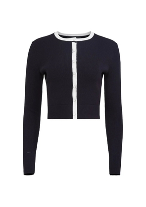 Toccin Zoe Classic ribbed cropped cardigan - Blue