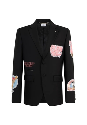 Philipp Plein patches gigolo fit blazer - Black