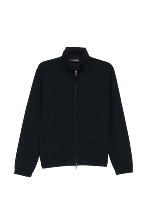 Emporio Armani geometric-embossed jacket - Blue