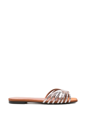 Alevì rhinestone-embellished flat sandals - Brown