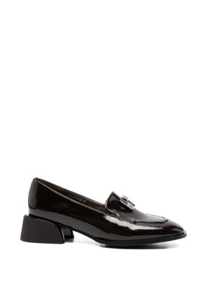 LINDA BAUMANN patent-leather loafers - Brown