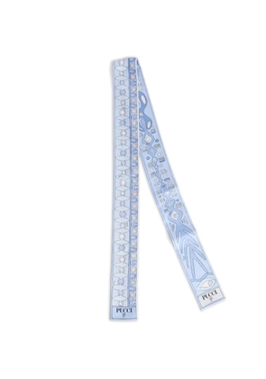 PUCCI Angoli and Soleil-print silk twill scarf - Blue
