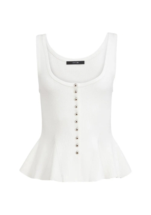 Toccin Eden button-front flared tank top - White