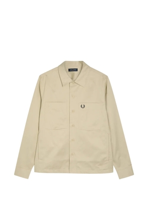 Fred Perry chest-pockets logo shirt jacket - Neutrals