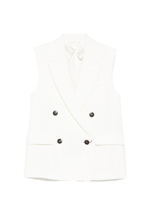 Max Mara Staia double-breasted waistcoat - White