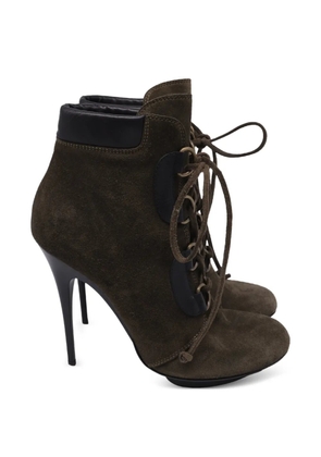 Giuseppe Zanotti Vintage peep-toe lace-up ankle boots - Green