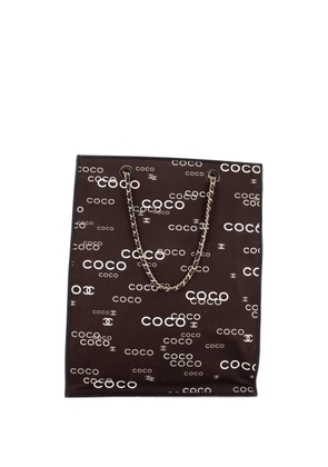 CHANEL Pre-Owned Coco Chain Shopping Printed Canvas Tall tote bag - Black