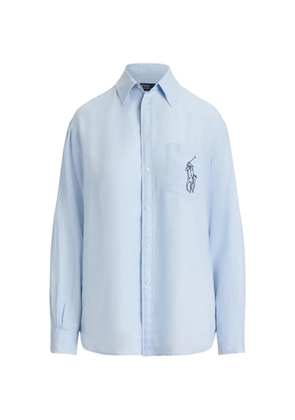Polo Ralph Lauren Polo pony-embroidered linen shirt - Blue