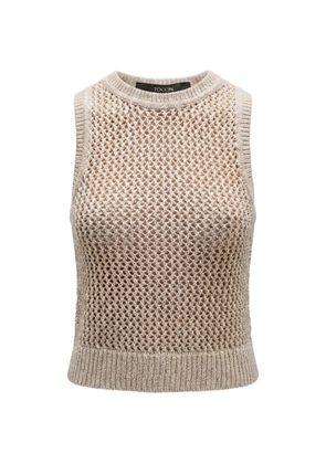 Toccin Winnie sleeveless knitted tank top - Neutrals