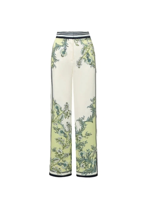 Veronica Beard Grigore floral trousers - White