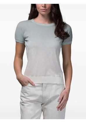 Moorer Briseida-O-Suc two-tone short-sleeve top - Blue