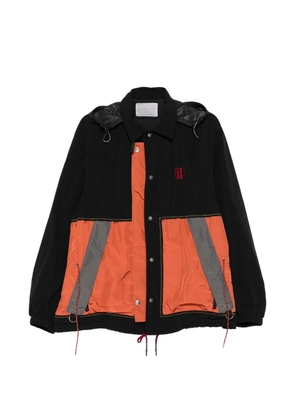 Kolor colour-block hooded jacket - Black