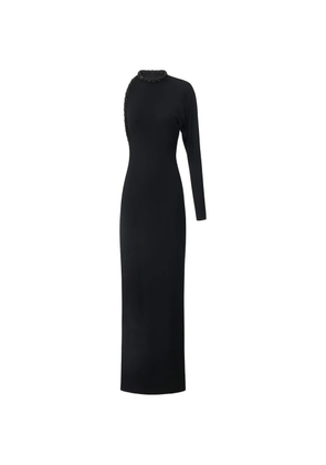 Elisabetta Franchi one-shoulder embellished maxi dress - Black