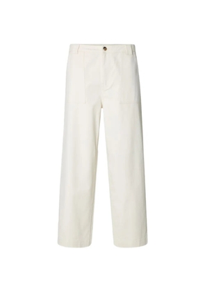 SELECTED wide leg trousers - White