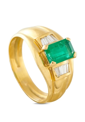 LB Exclusive diamond and emerald ring - Gold