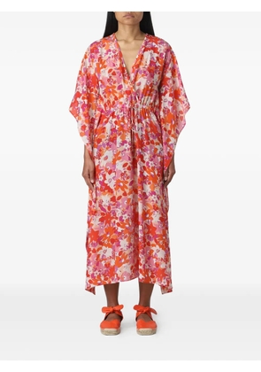 Max Mara V-neck floral dress - Orange
