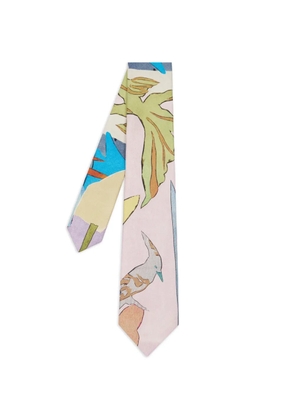 Paul Smith River Collage-print tie - Pink