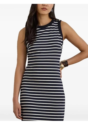 Lauren Ralph Lauren striped button dress - Blue