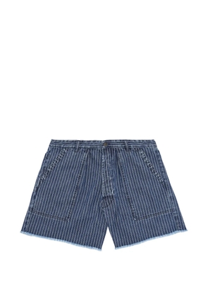 Fortela Colonel pinstripe denim shorts - Blue