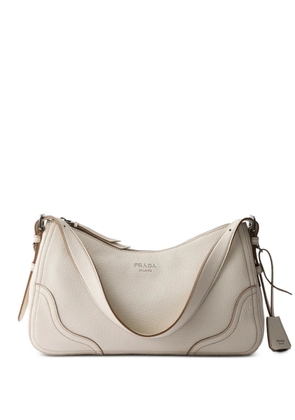 Prada Aimèe large leather shoulder bag - Neutrals