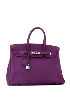 Hermès Pre-Owned Birkin Handbag Purple Togo with Palladium Hardware 35 tote bag