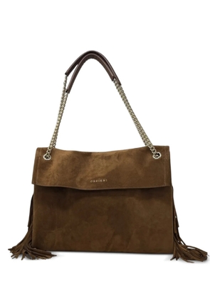 Orciani fringe satchel shoulder bag - Brown