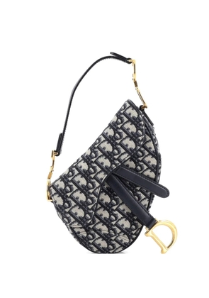 Christian Dior Pre-Owned Saddle Handbag Oblique Canvas Mini shoulder bag - Blue