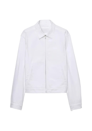 Prada zip-up shirt jacket - White