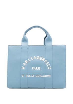 Karl Lagerfeld logo-embroidered tote bag - Blue