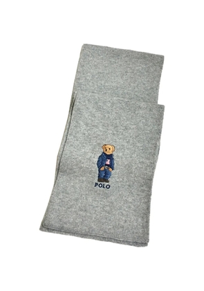 Polo Ralph Lauren bear-logo scarf - Grey